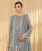 3 Piece - Embroidered Chiffon Suit